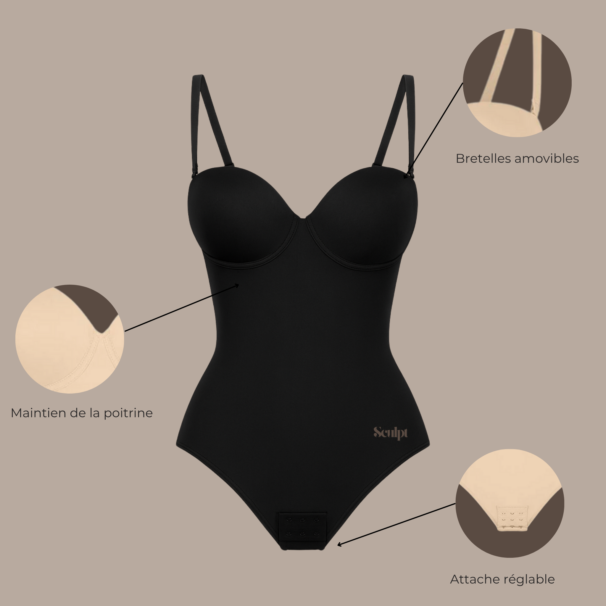 Le body Sculpture noir